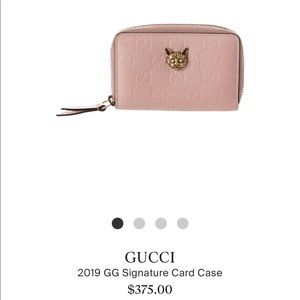 Gucci 2019GG signature card case/ wallet